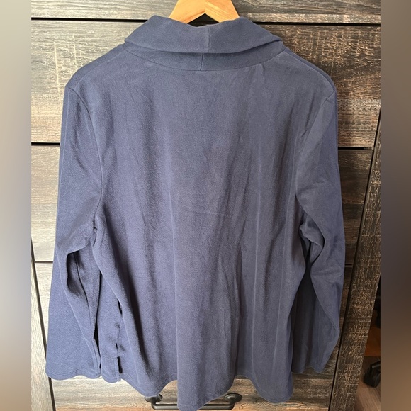 Jesica London fleece v neck pullover Size 1X 22/24 - Picture 5 of 7